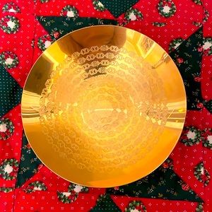 Vintage 24 kt gold plate bowl